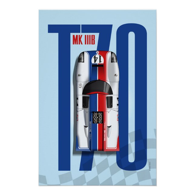 Lola T70 No.14 Valvoline Top Tribute Poster (Vorderseite)
