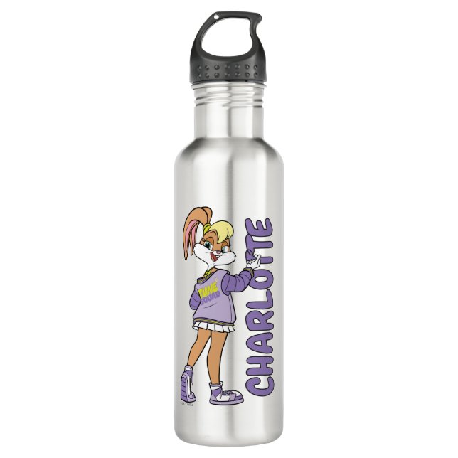 Lola TUNE SQUAD™ Varsity Herz Edelstahlflasche (Vorderseite)