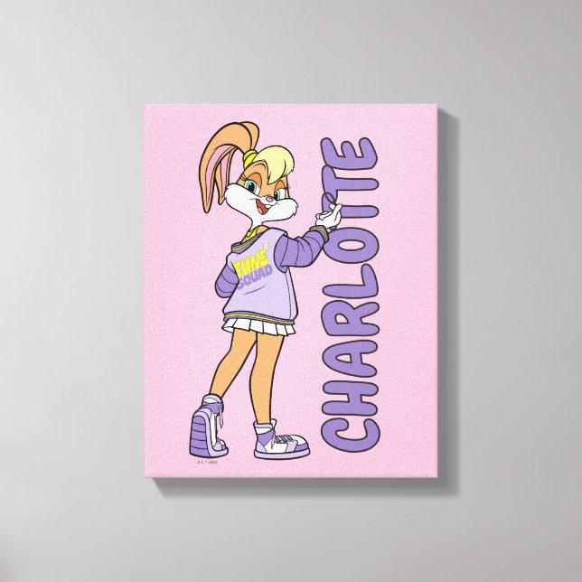 Lola TUNE SQUAD™ Varsity Herz Leinwanddruck (Vorderseite)