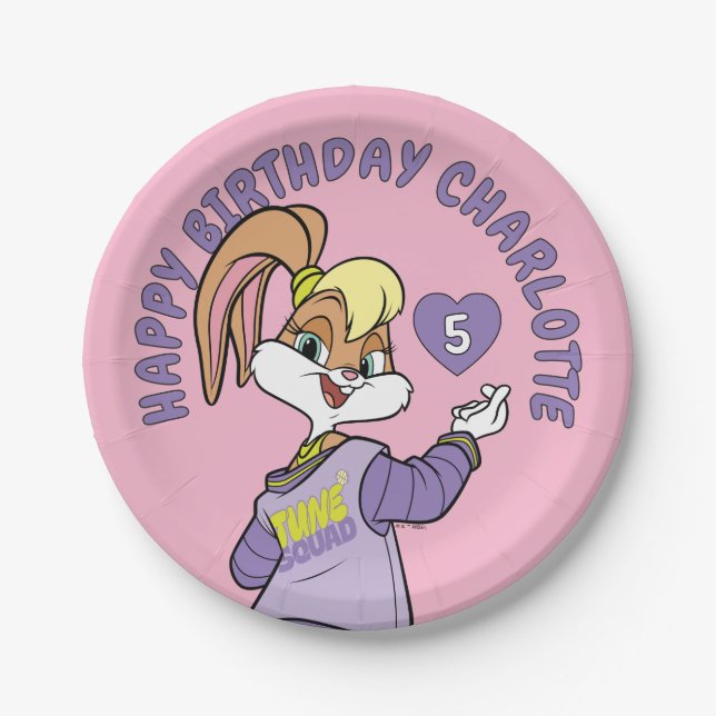 Lola TUNE SQUAD™ Varsity Herz Pappteller (Vorderseite)