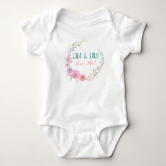 Lola u. Lolo Liebe ich BlumenWreath Baby Strampler