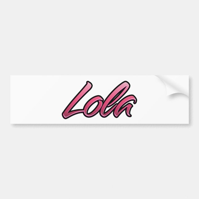 Lola verblasst pink Aufkleber Sticker Autoaufkleber (Vorne)