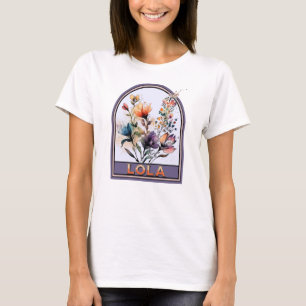 Lola Vintag Floral Großmutter T-Shirt