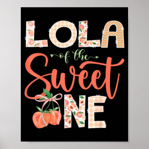 Lola von The Sweet One Peach 1. Geburtstagsmädchen Poster