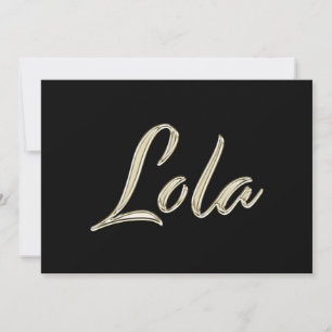 Lola white gold Handwriting Karte
