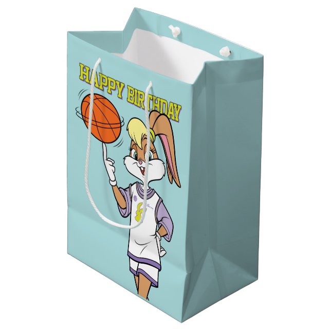 Lola's Basketball-Spin Mittlere Geschenktüte (Vorderseite Schrägansicht)