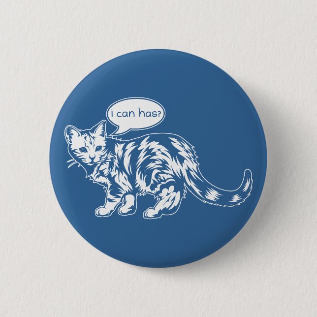 lolcat - ich kann habe? button (Vorderseite)