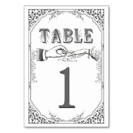 LOld Viktorianische Tischnummern