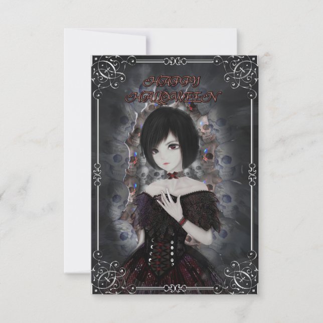Loli Happy Halloween Karte (Vorderseite)