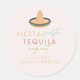 LOLITA Fiesta Siesta Tequila Bachelorette Gefallen Runder Aufkleber