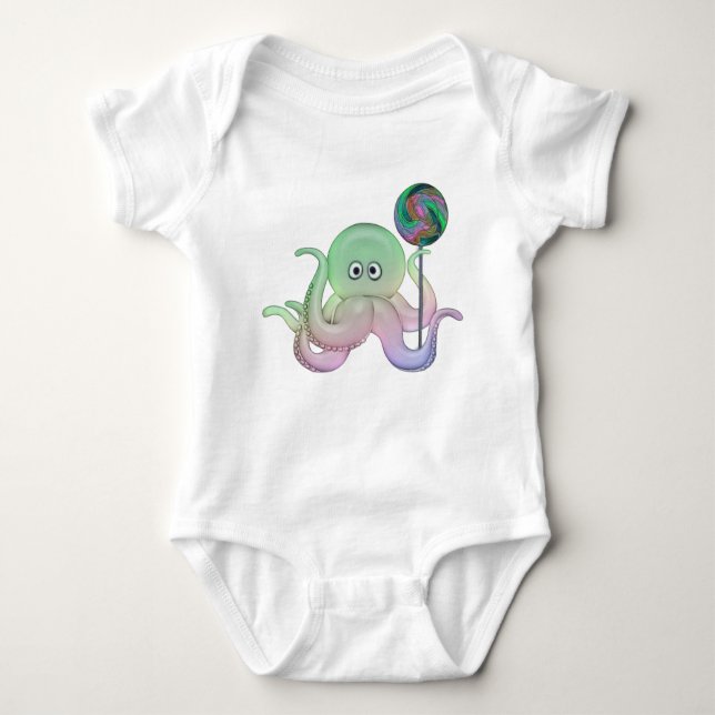 Lolli-Pops Octopus für Kinder & Baby-T-Shirt Baby Strampler (Vorderseite)