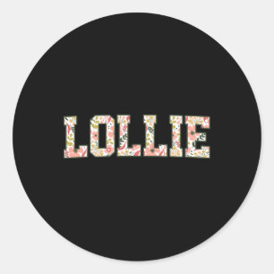 Lollie Era Floral Best Lollie Ever Mütter Tag Gra Runder Aufkleber