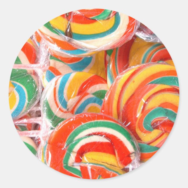 lollipop Art vo1 Runder Aufkleber (Vorderseite)