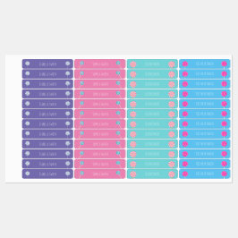 Lollipop Candy Colorful Cloud School Etiketten