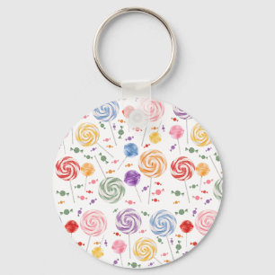 Lollipop Candy Pattern farbenfroh Schlüsselanhänger