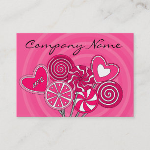 Lollipop Candy Shop Bakery Business Card Visitenkarte