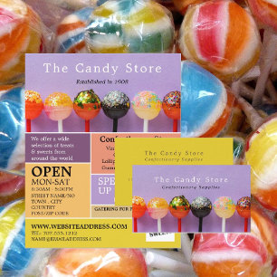 Lollipop Candy, Süßwaren Visitenkarte