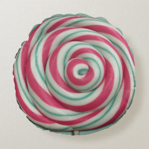 Lollipop Candy Swirl Rundes Kissen