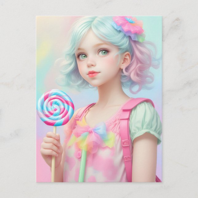 Lollipop Girl Postkarte (Vorderseite)