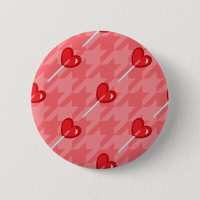 Lollipop-Hahnentrittmuster Button (Vorderseite)