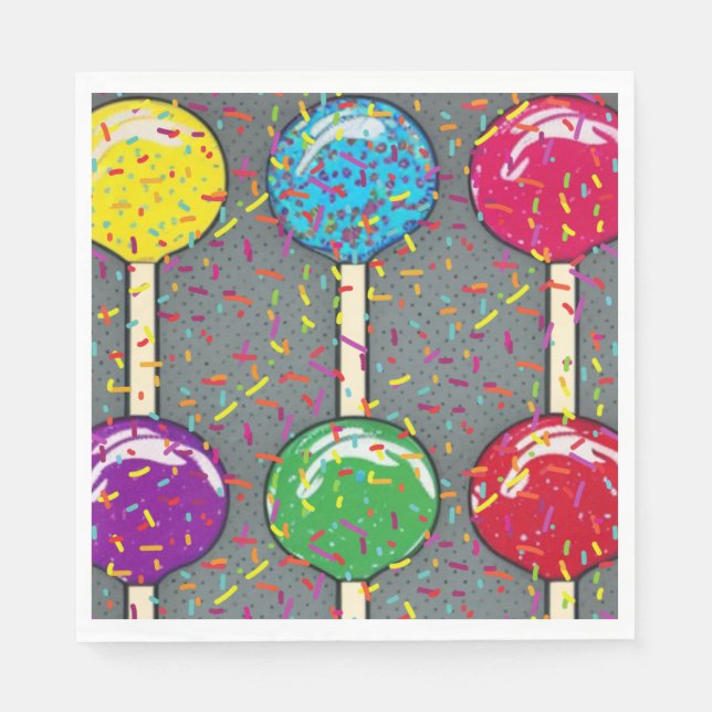 Lollipop-Liebe Serviette (Vorderseite)