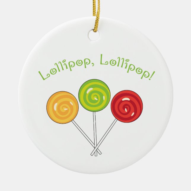 Lollipop Lollipop Keramik Ornament (Vorne)