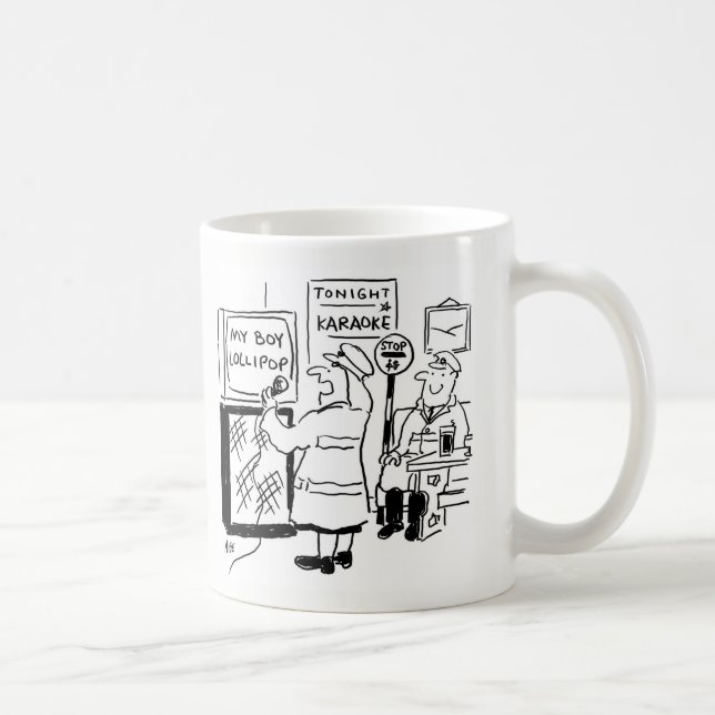 Lollipop Man and Lady genießen Karaoke Kaffeetasse (Rechts)