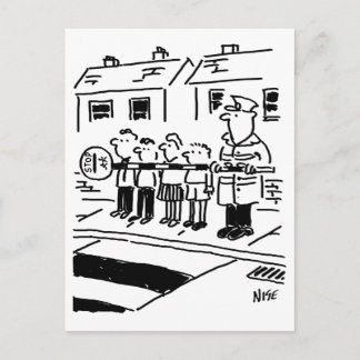 Lollipop Man benutzt Lollipop als Restraining Barr Postkarte