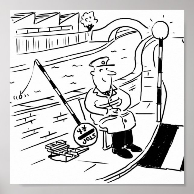 Lollipop Man fischen im Kanal Poster (Vorne)