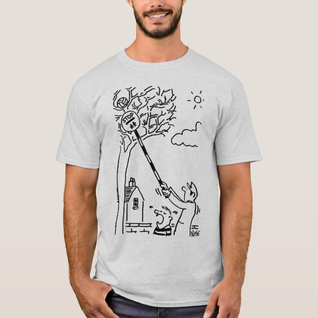 Lollipop Man holt einen Ball von einem Baum ab T-Shirt (Vorderseite)
