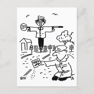 Lollipop Man ist Gartenarbeit Postkarte