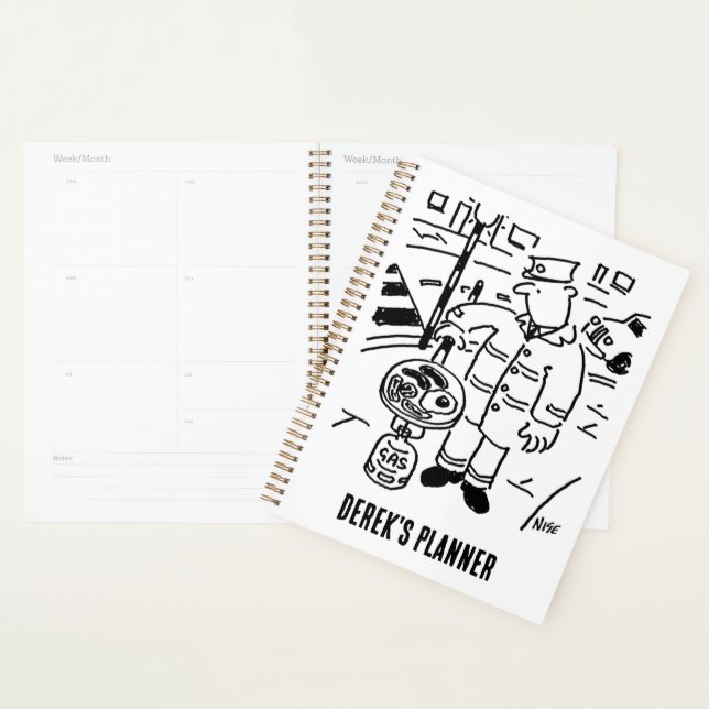 Lollipop Man kocht sein Frühstück. Funny Planer (Anzeige)