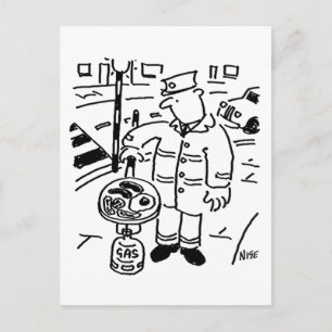 Lollipop Man kocht sein Frühstück Postkarte