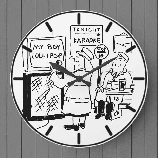 Lollipop Man & Lollipop Lady Karaoke Große Wanduhr (Von Creator hochgeladen)