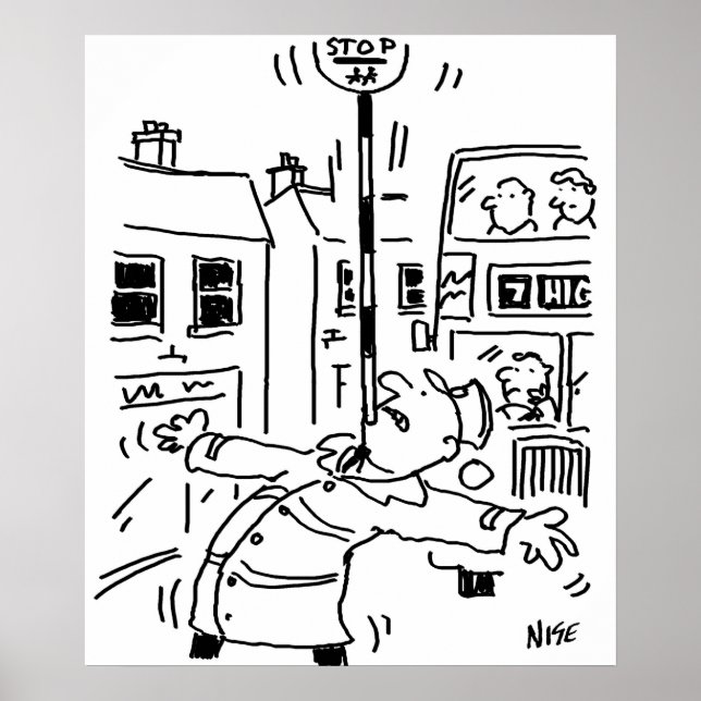 Lollipop Man macht Balancing Act mit Lollipop Poster (Vorne)