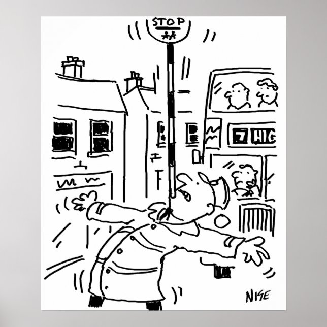 Lollipop Man macht Balancing Act mit Lollipop Poster (Vorne)