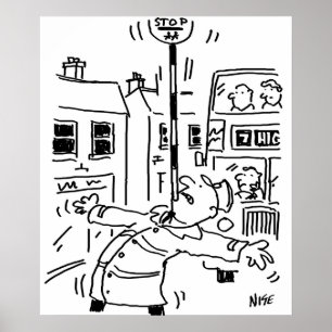 Lollipop Man macht einen Balanceakt mit Lollipop Poster