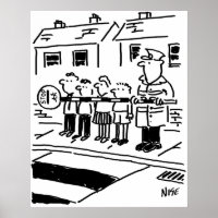 Lollipop Man nutzt Lollipop, um eine Barriere zu m