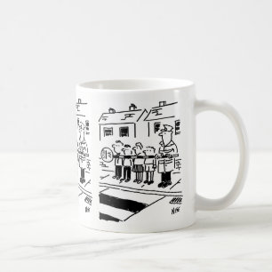 Lollipop Man nutzt seinen Lollipop als Barrier Tasse