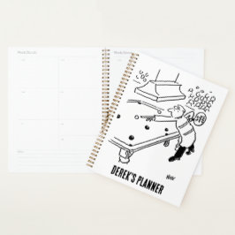 Lollipop Man spielt Snooker Planner Planer