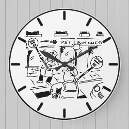 Lollipop Men spielen Tennis Große Wanduhr