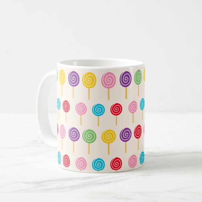Lollipop-Muster Kaffeetasse (Vorderseite Links)