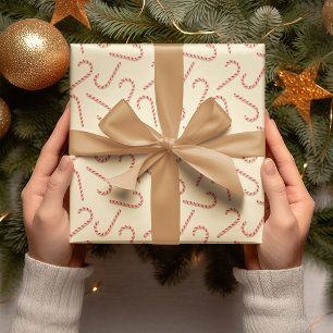 Lollipop-Muster mit Candy Canes Weihnachtszeit Geschenkpapier