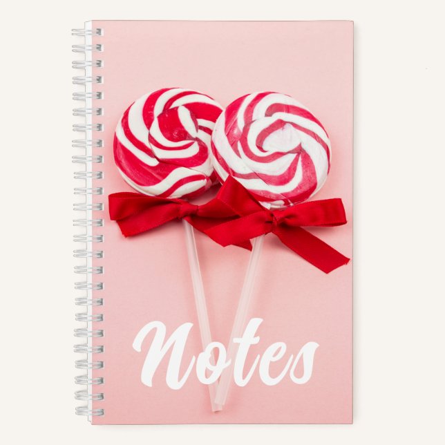 Lollipop Niedlich Pink Notizbuch (Vorderseite)