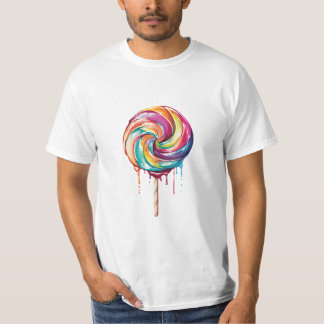 Lollipop, schmelzende Drehung T-Shirt