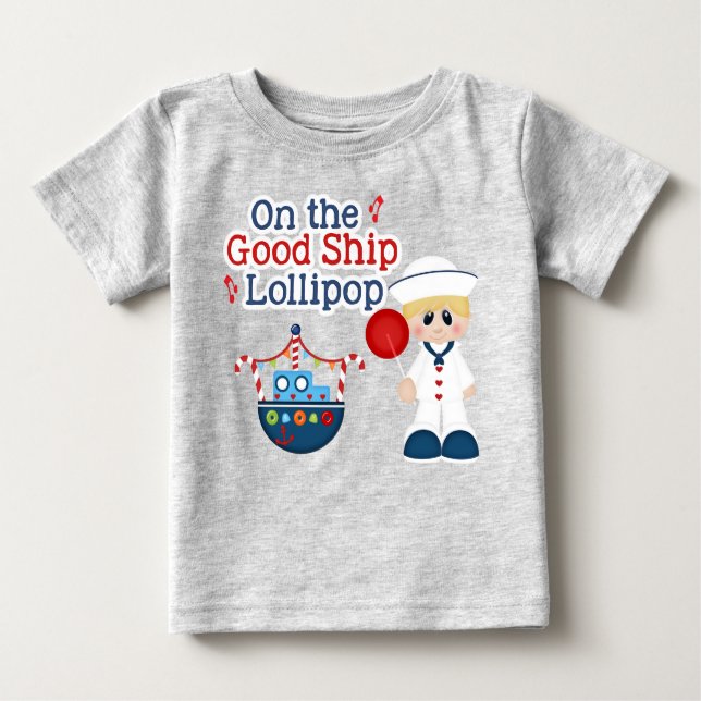 Lollipop Ship Baby T-shirt (Vorderseite)