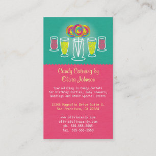 Lollipop Style Candy Catering Business Card Visitenkarte