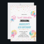 Lollipop-Süßigkeiten Einladung zum Geburtstag<br><div class="desc">Lollipop-Süßigkeiten Einladung zum Geburtstag</div>
