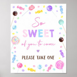 Lollipop Sweet Shop Geburtstagssignatur der Lecker Poster