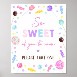 Lollipop Sweet Shop Geburtstagssignatur der Lecker Poster